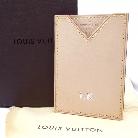 Auth New Louis Vuitton Unisex  Vachetta Voyages Card Holder - Picture 2 of 9